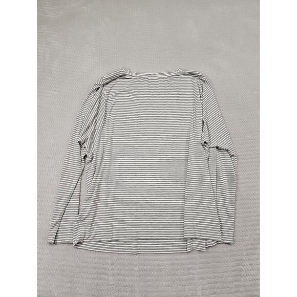 J Jill Shirt Womens Medium Wearever Collection Striped Casual Super Soft - Picture 6 of 7